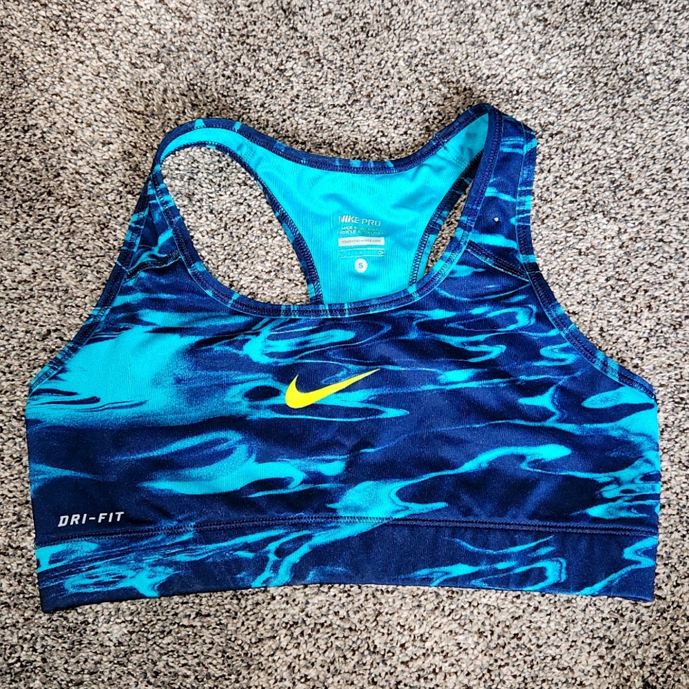 Nike Pro Dri Fit racetrack sports bra SMALL